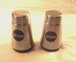 Vtg ALESSI Inox 18/10 Stainless Michael Graves Salt Shaker & Pepper Shaker ITALY - Picture 1 of 22