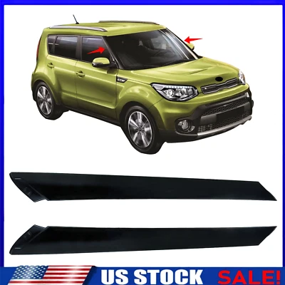 Black LH & RH Windshield A-pillar Molding Garnish Trim For 2014-2019 Kia Soul- Foto 1 de 4