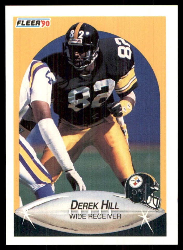 1990 Fleer Derek Hill RC Pittsburgh Steelers #142 - Image 1 of 2