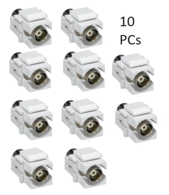 Conector coaxial hembra BNC acoplador conector Keystone Jack placa de pared de inserción a presión 10 piezas Foto 1 de 2