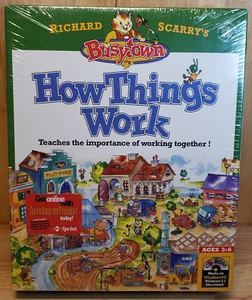 Richard Scarry's Busytown How Things Work CD-ROM New in Box Sealed - Photo 1/6