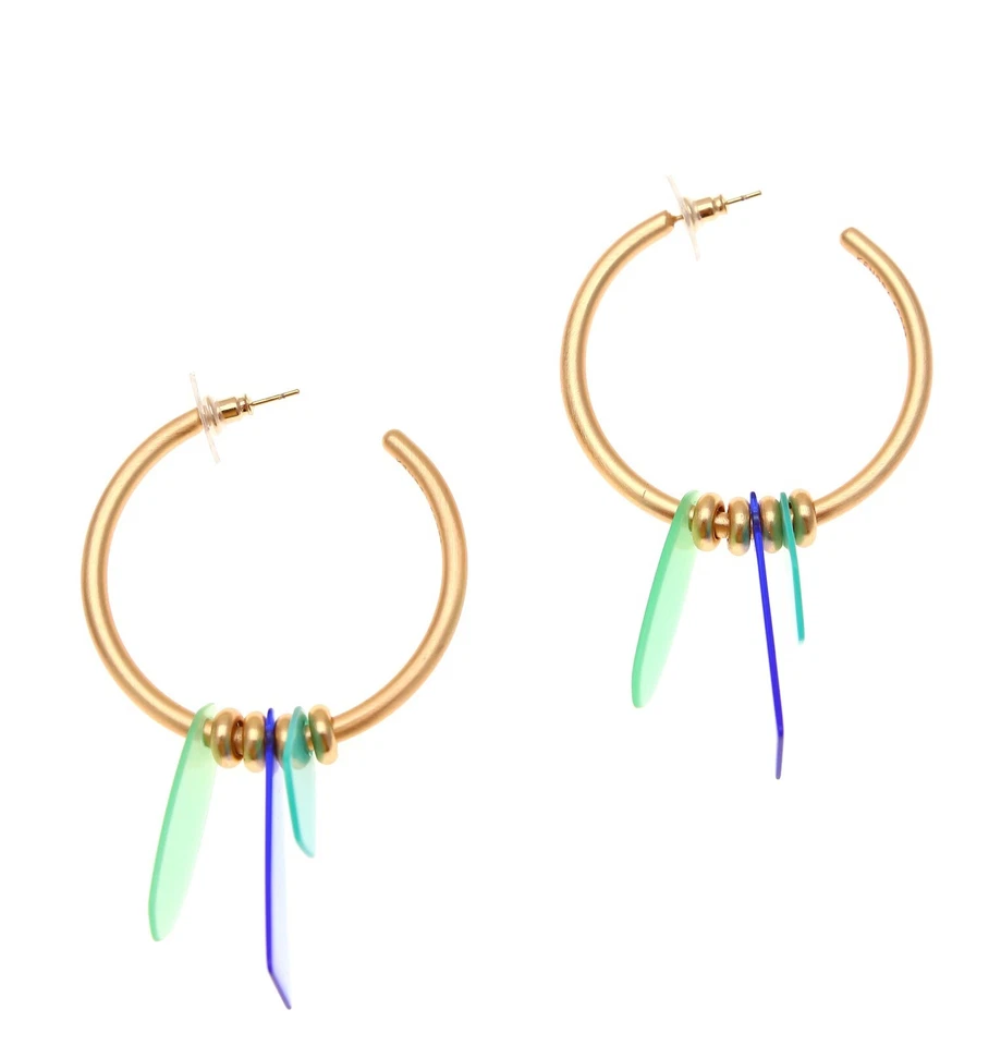 Pendientes Kendra Scott Gaby oro rosa llamativos en mezcla azul W1058 Foto 1 de 1