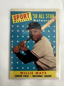 1958 TOPPS WILLIE MAYS ALL STAR BASEBALL CARD #486 - Picture 1 of 6