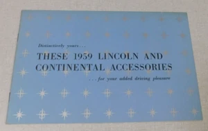 1959 Lincoln Continental accessories advertising brochure - Picture 1 of 3