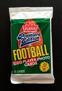 1990 Fleer Premier Edition Football Cards Unopened Sealed Pack 15 cards/pack - Picture 1 of 4