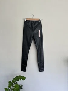 NWT Bloomingdale’s Aqua Faux Leather Leggings Size Xs - Picture 1 of 9