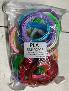 1,75 mm PLA Filamentminen 20 Farben Pack für 3D-Druckstift, kostenloser Versand - Bild 1 von 3