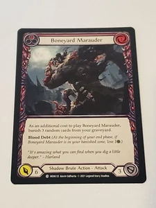 Boneyard marauder (red) monarch 1st edition NM Flesh And Blood tcg - Picture 1 of 2