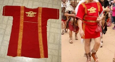 Редкая римская легионерская офицерская золотая вышитая рабочая туника legatus tribune преторианская - Изображение 1 из 4