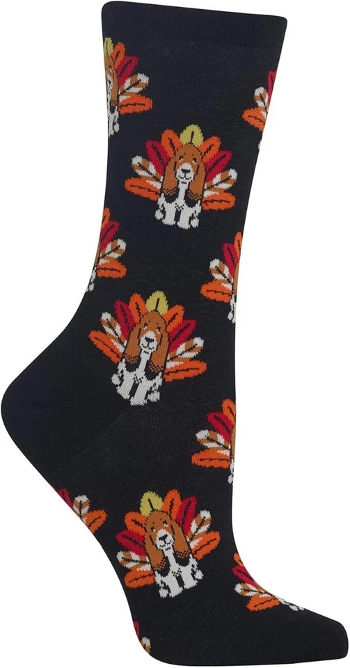 Hotsox Mujer Pavo Perro Calcetines, Negro, 1 Par, Zapato Mujer 4-10 Foto 1 de 1