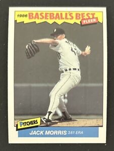 1986 Fleer Baseball’s Best Jack Morris Card #23 Tigers Pitcher High-Grade NM O/C