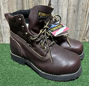 CAROLINA BRAND 6" DOMESTIC BROAD TOE D30 INTERNAL METGUARD BOOT CA517 SIZE 9 2E - Picture 1 of 6