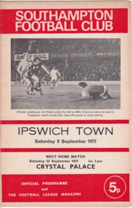 Southampton V Ipswich Town 1972/73 09-09-1972 División 1 - Imagen 1 de 1