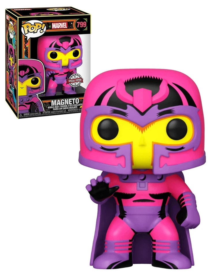 X-Men Magneto Black Light SE 799 Funko Pop Vinyl New in Mint Box + Protector Foto 1 de 1