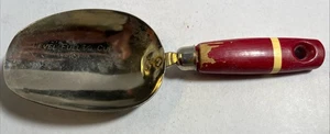 Cuchara medidora vintage Ekco 1/4 taza mango de madera roja cocina retro  - Imagen 1 de 5