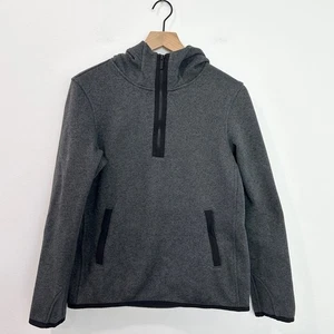 Lululemon Its Fleece Cold Pullover meliert anthrazit grau schwarz Viertelreißverschluss 8 - Bild 1 von 5