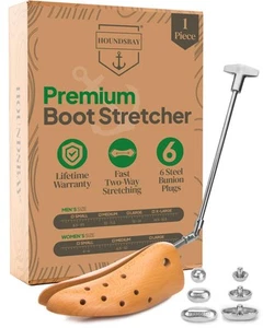 Boot Stretcher for Women & Men - Boot Calf Stretcher with Shoe Expander - Lea... - Picture 1 of 9