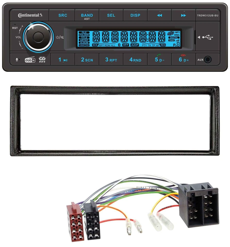 Continental MP3 DAB USB Bluetooth Autoradio für VW Golf 2 83-92 Jetta II 84-92 T - Bild 1 von 4