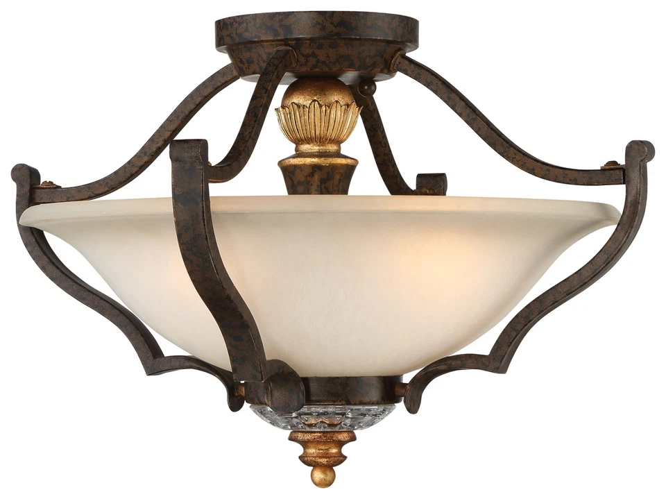 Metropolitan N6450-652 Chateau Nobles 3 luces 17" W semi al ras - bronce Foto 1 de 1