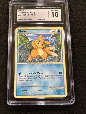 Pokemon Buizel 45/95 from Unleashed in a CGC 10 !! - Image 1 of 2