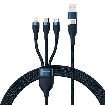 3 in 2 USB Type C Cable for iPhone 15 14 13 12 ProMax 11 Charger Cable 100W 3 in - Image 1 of 4