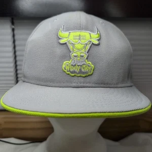 New Era 9Fifty NBA Chicago Bulls Snapback Hat Yellow Gray Windy City - Picture 1 of 10