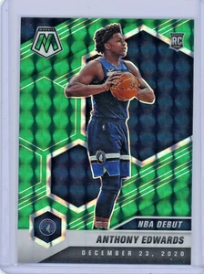 2020-21 Mosaic Anthony Edwards RC Green Prizm NBA Debut #261 Timberwolves - Picture 1 of 2