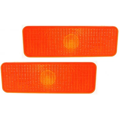 For 1980-1986 Ford Bronco Park Lights Driver & Passenger Side Pair w/Amber Lens Foto 1 de 3