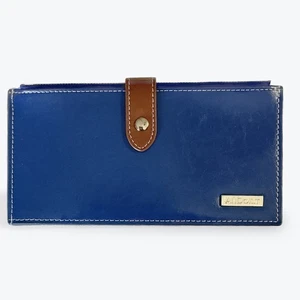 ANDOILT Blau Geldbörse Clutch Damen Doppelreißverschluss Druckknopf Kartenetui - Bild 1 von 11