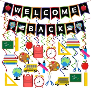 Back to School Decorations Welcome Back Decorations Welcome Back to School Banne - Picture 1 of 11
