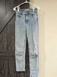 ZARA Damen Jeans blau hoher Bund Distressed 90er Größe 4 - Bild 1 von 13
