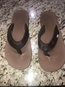 Sanuk Damen-Flip-Flop-Sandale "Baked Clay" Yogamatte Größe 9 nie getragen... - Bild 1 von 7