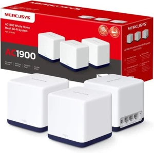 Mercusys Halo H1900G Pack de 3 TP-Link WiFi Mesh double bande AC1900 Mbps 550 m² Abd - Photo 1/6