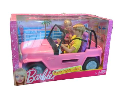 Nib Mattel Beach Cruiser with Barbie & Ken Dolls Y6856