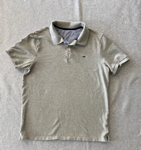 Vineyard Vines Polo Shirt Short Sleeve Gray - Mens Medium - Picture 1 of 9