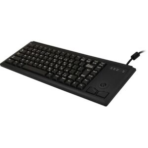 Cherry UltraSlim 15" USB Keyboard w/ Optical Trackball - Black