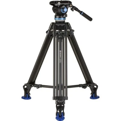 Benro A673TM 3-Section Aluminum Video Tripod W/ S8PRO Video Head (A673TMBS8PRO) - Image 1 of 4
