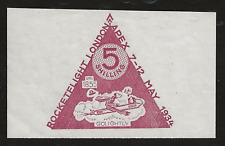 1934 GREAT BRITAIN rocket mail stamp EZ 1B2 - Maroon imperf, Gerhard Zucker