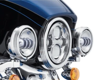 Nuevo de Lote Antiguo Harley-Davidson Lámpara de Paso CROMO Anillos de Ajuste Defiance Collect 61400353 B1 Foto 1 de 4