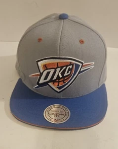 OKC Oklahoma City Thunder NBA Logo Hat Adjustable Snap Back Cap Mitchell Ness - Picture 1 of 6