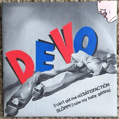 Devo-(I Can't Get Me No) Satisfaction 7" vinyl 45rpm single Stiff Records 1977 - Image 1 of 4