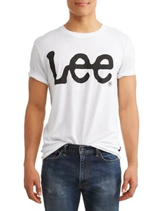 Lee Men's Short Sleeve Logo Graphic Crew Neck T-Shirt Sizes M- 2XL 100% Cotton - Picture 1 of 18