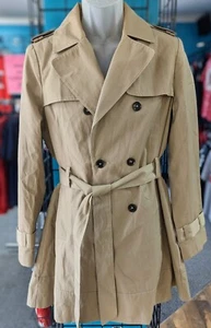 Tommy Hilfiger Women's Beige/Tan/Khaki/Sand Double Breasted Trench Coat w/Belt L - Picture 1 of 14