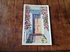 Vintage Nantucket Postcard Woodbox 1709 Massachusetts Linen Floral Bx1-2