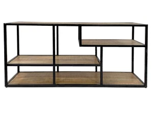 Standregal Raumteiler Bücher- Medienregal Bücherbord 130x60x36cm Metall Holzböde - Bild 1 von 8