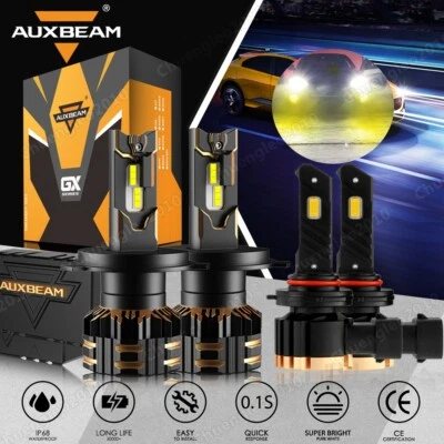 For Toyota Sienna 1998-2003 CANBUS LED Headlight High Low 6000K+Fog Lights 3000K - Image 1 of 4