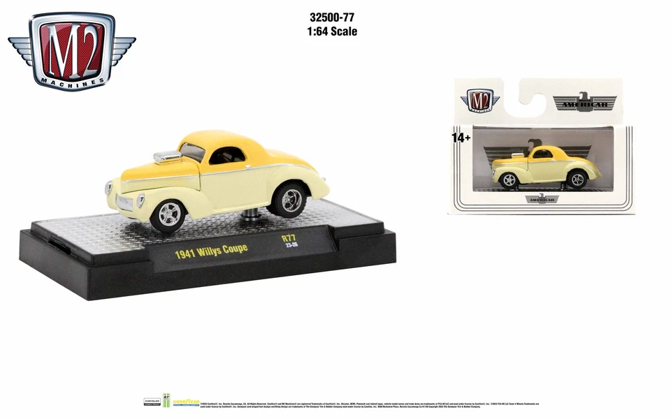 M2 Machines Auto Thentics 1:64 1941 Willys cupé lanzamiento 77 Foto 1 de 1