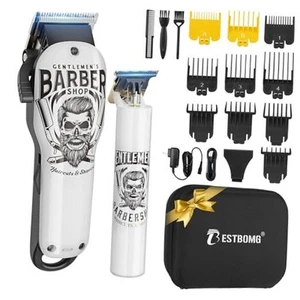 Hair Clippers & Trimmer Ceramic T-Blade Cordless Haircut Sets Rechargeable - Picture 1 of 7