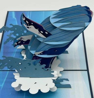 Tarjeta emergente 3D orca ballena pez animal marino océano Foto 1 de 4