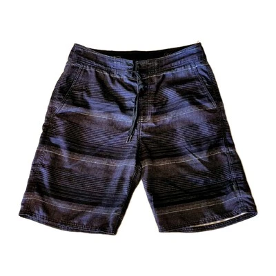 O'Neill Hybrid Mens Board Surf Shorts Size 32 Black Grey Stripe Zip Pockets Gift - Image 1 of 4